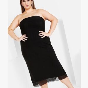 City Chic Black Maxi Skirt